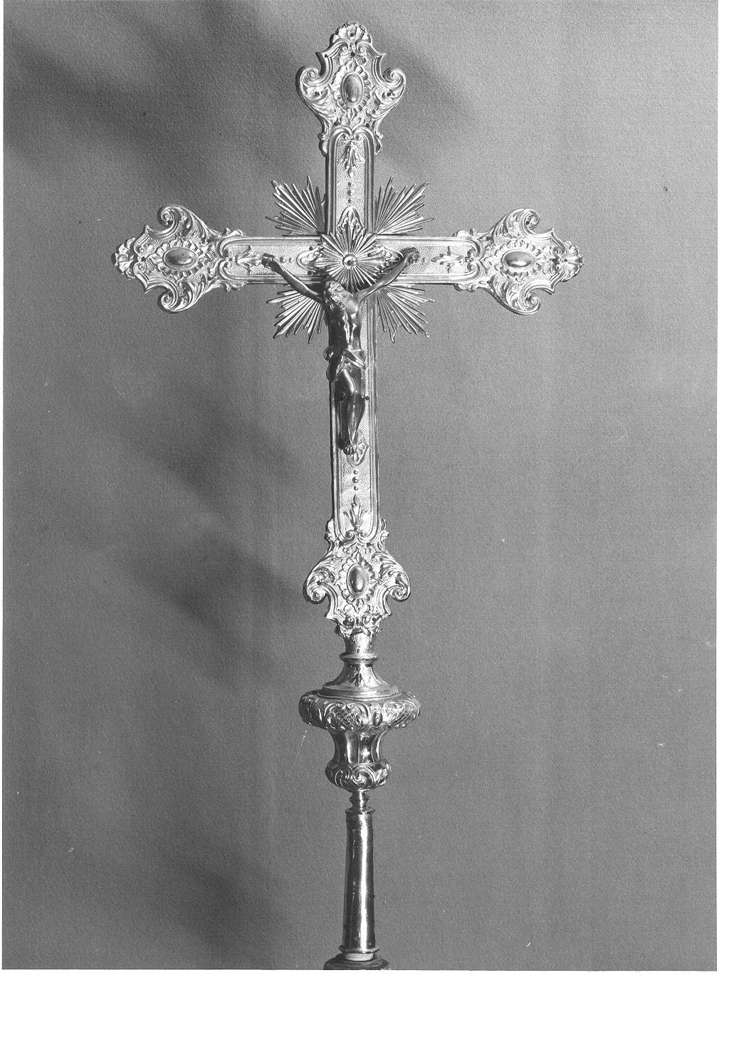 croce processionale, opera isolata - bottega lombarda (fine sec. XIX)