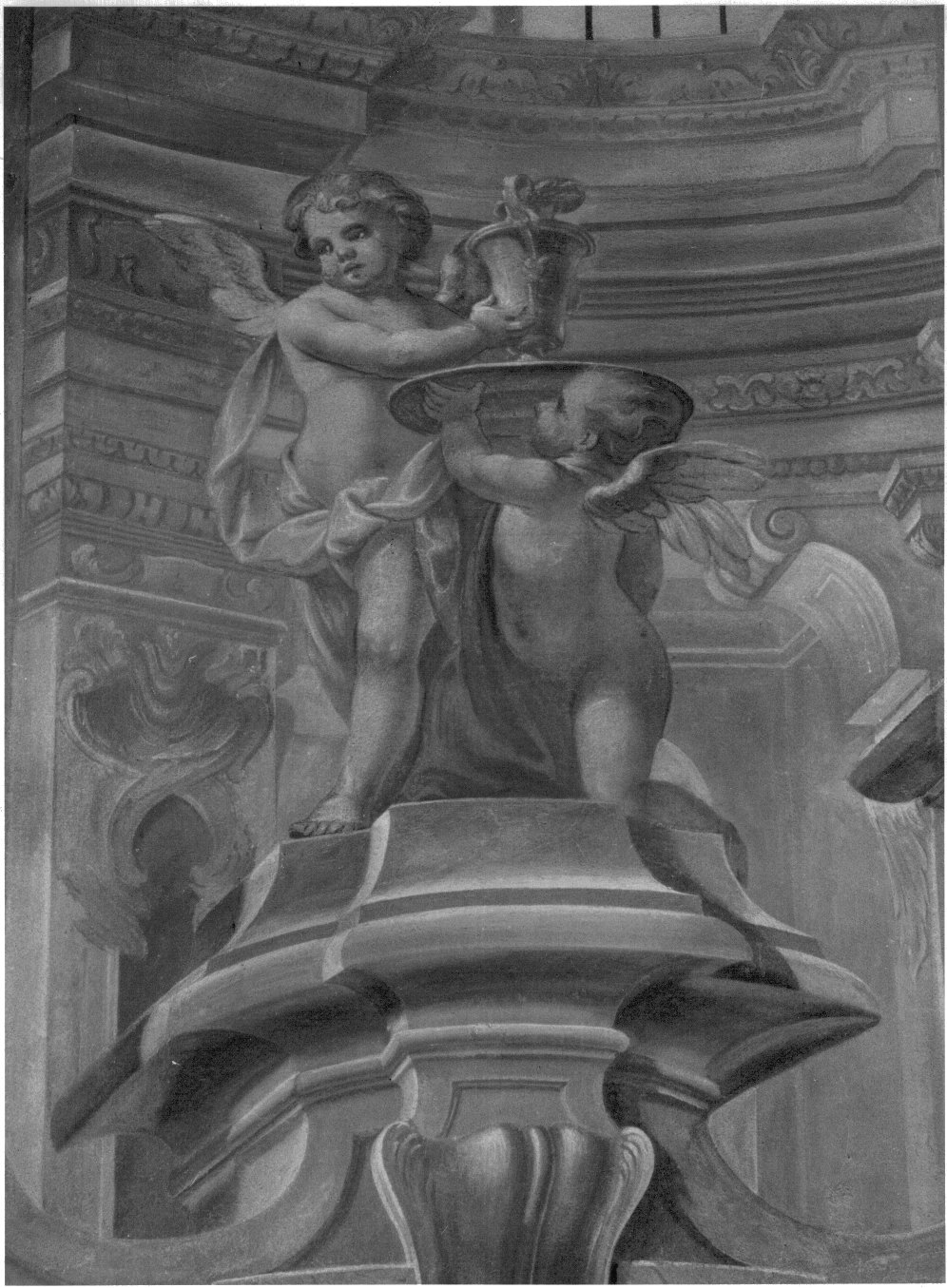 angioletti (dipinto, coppia) - bottega lombarda (sec. XVIII)