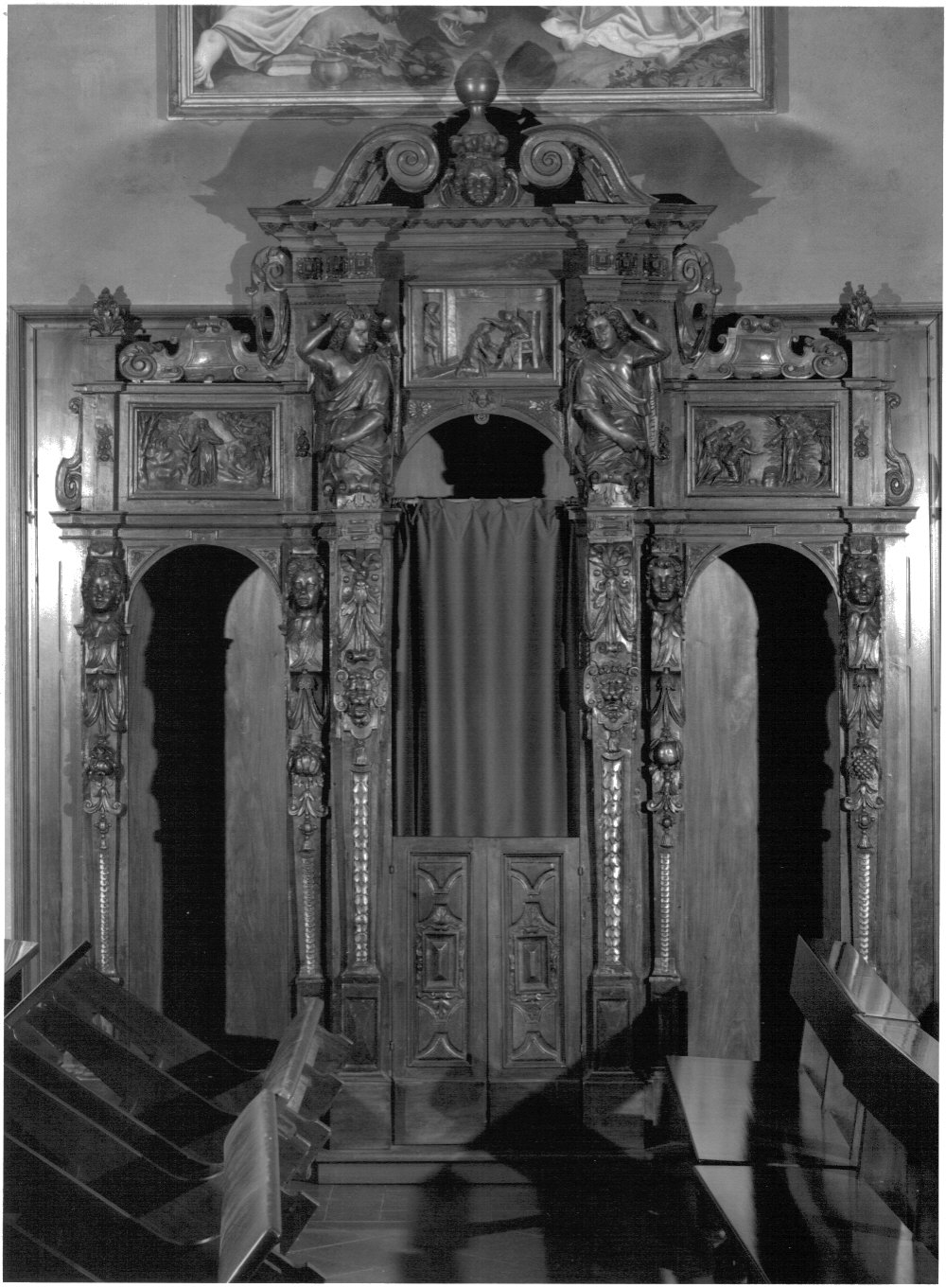 confessionale, opera isolata di Castelli Bernardo (seconda metà sec. XVII)