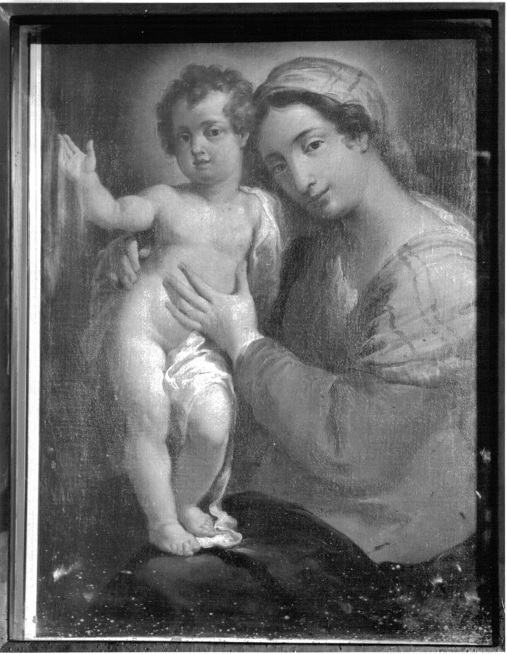 Madonna con Bambino (dipinto, opera isolata) - bottega lombarda (sec. XVII)