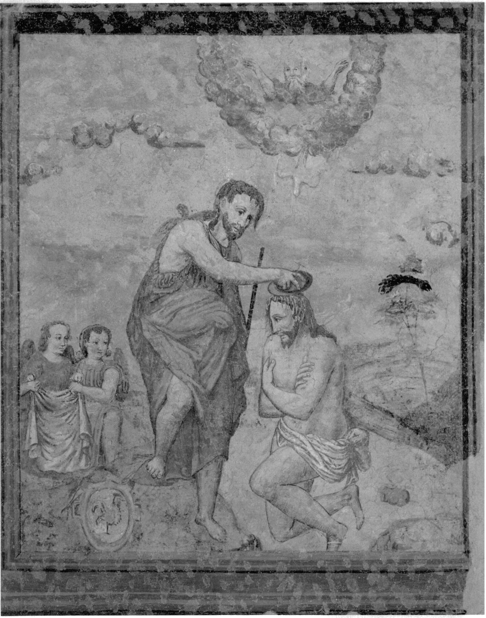 battesimo di Cristo (dipinto, opera isolata) - bottega lombarda (fine sec. XVI)