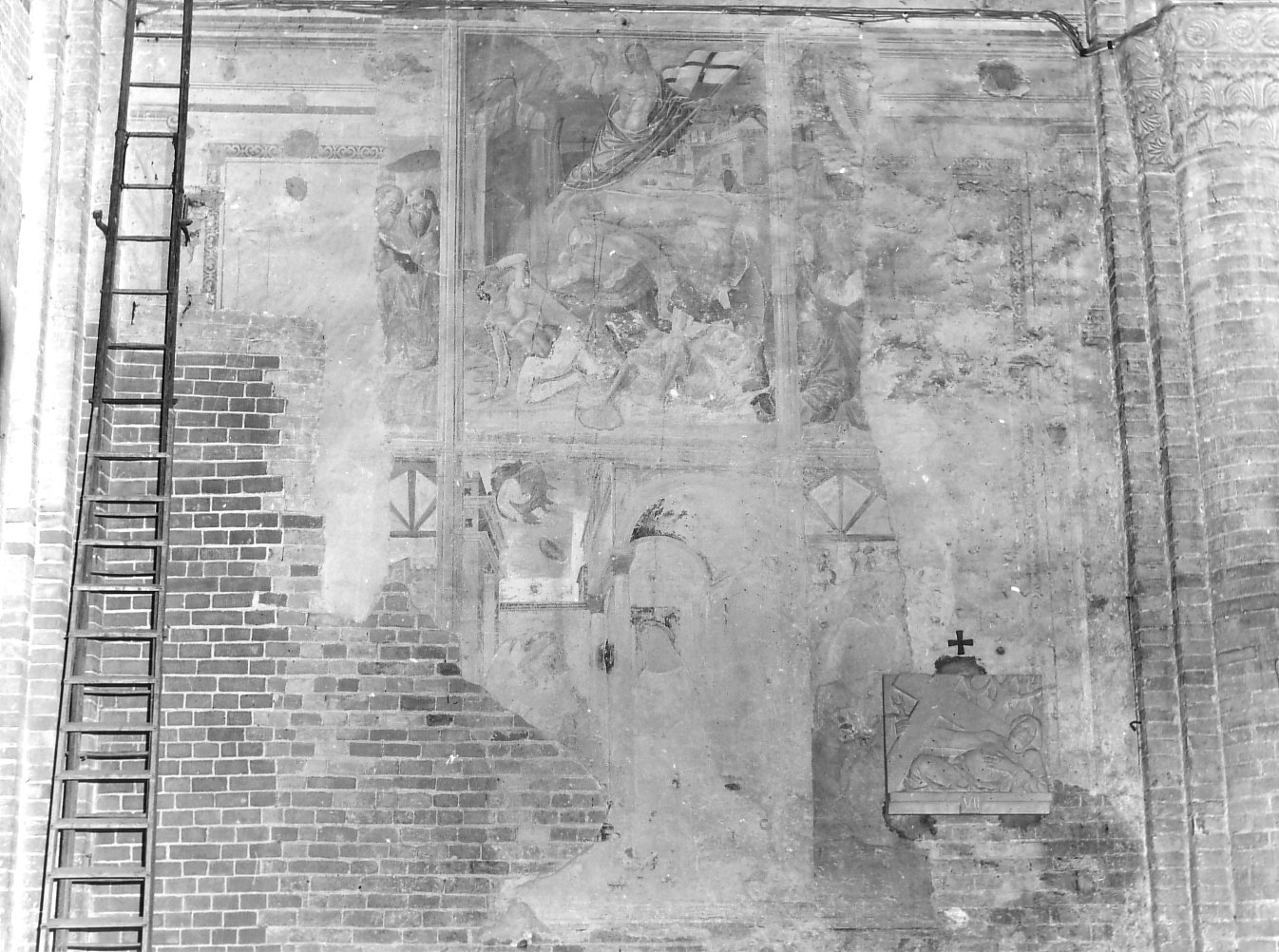 resurrezione di Cristo/ Annunciazione (dipinto, frammento) - ambito lombardo (fine sec. XV)