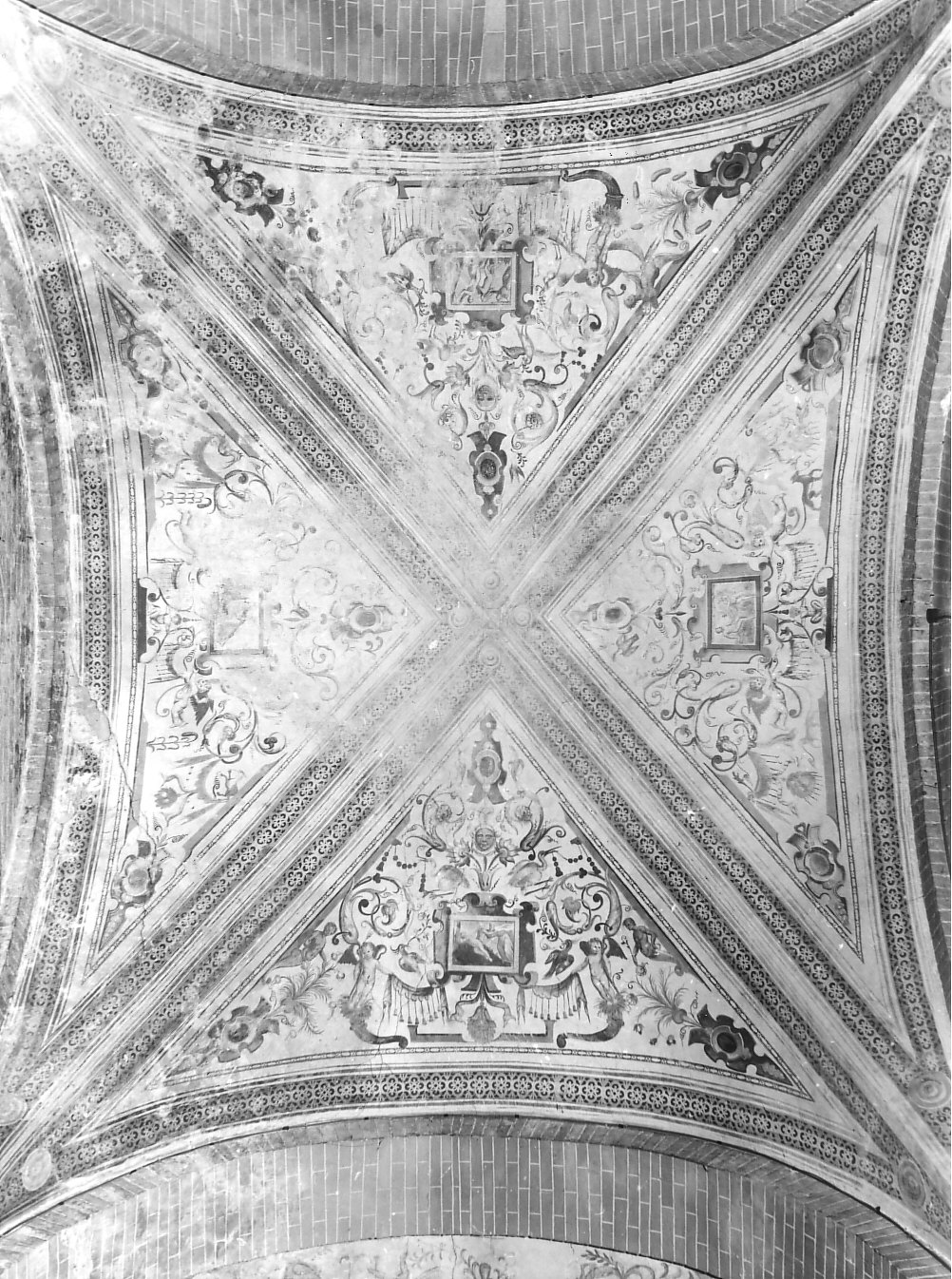 grottesche (dipinto, frammento) - ambito lombardo (seconda metà sec. XVI)