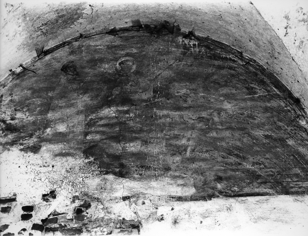 miracolo di un santo (dipinto murale, opera isolata) - ambito lombardo (sec. XVII)