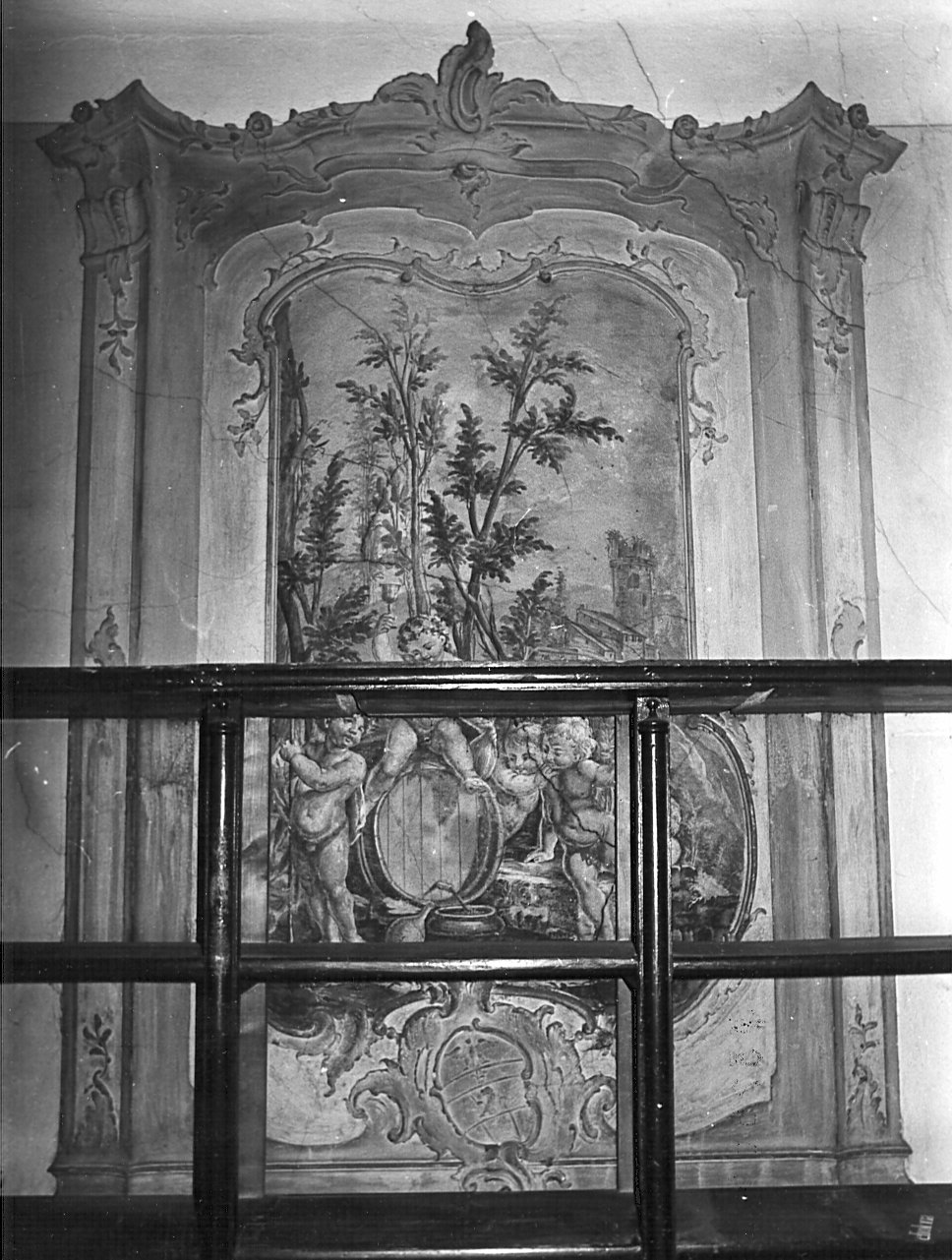 baccanale (dipinto murale) - ambito pavese (metà sec. XVIII)