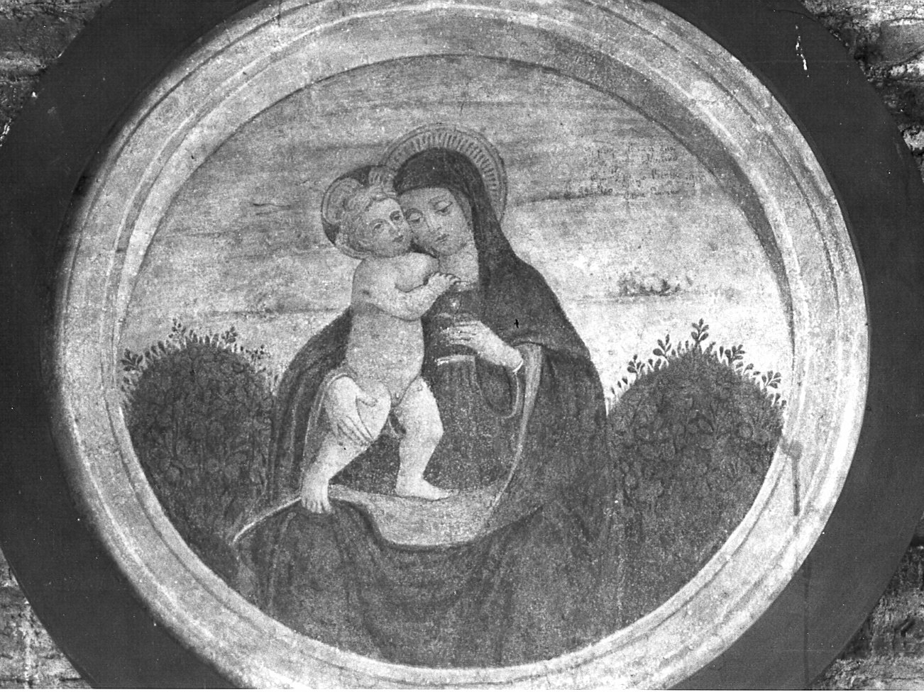 Madonna con Bambino (dipinto murale) - ambito lombardo (inizio sec. XVI)