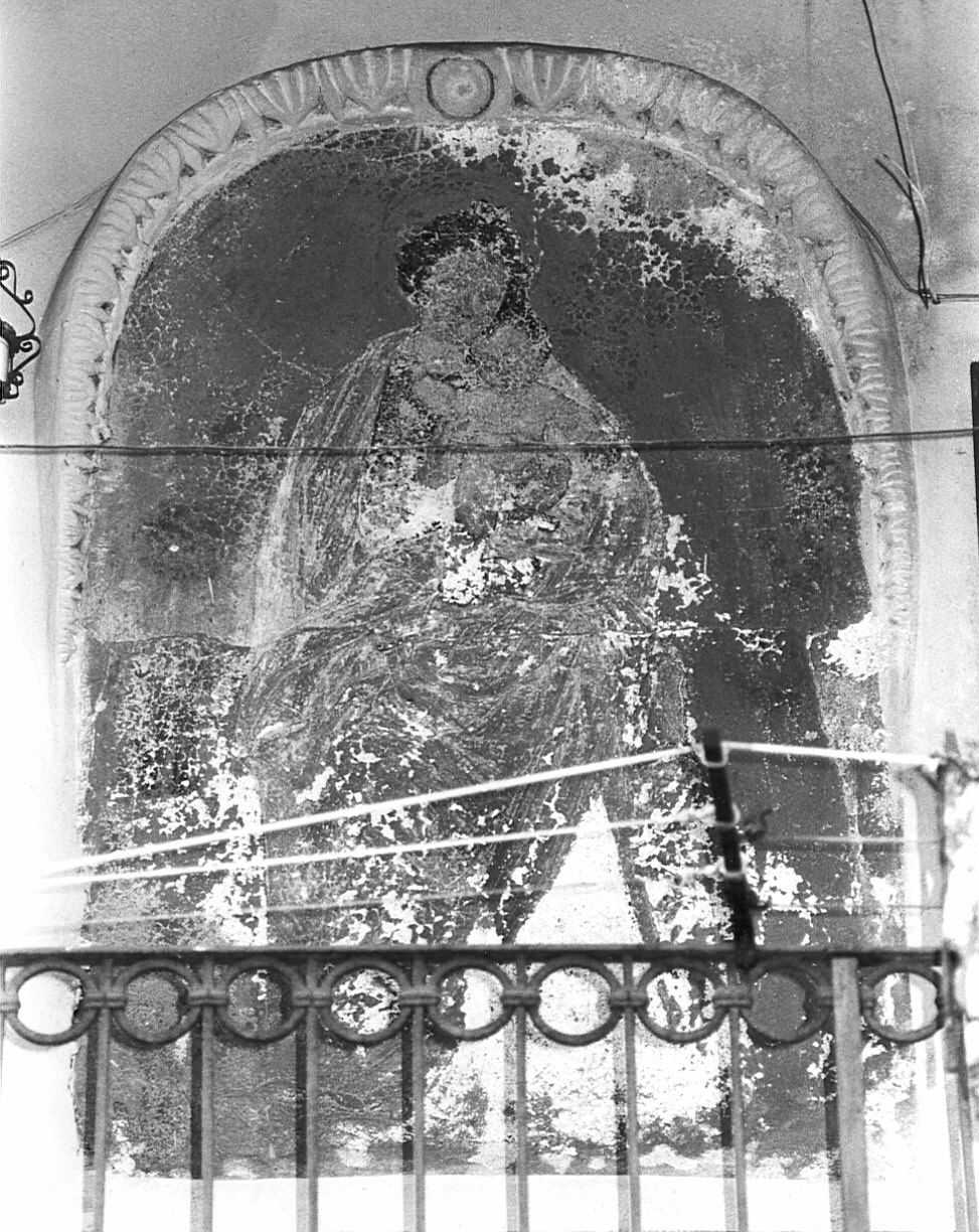 Madonna con Bambino (dipinto murale) - ambito pavese (inizio sec. XIX)