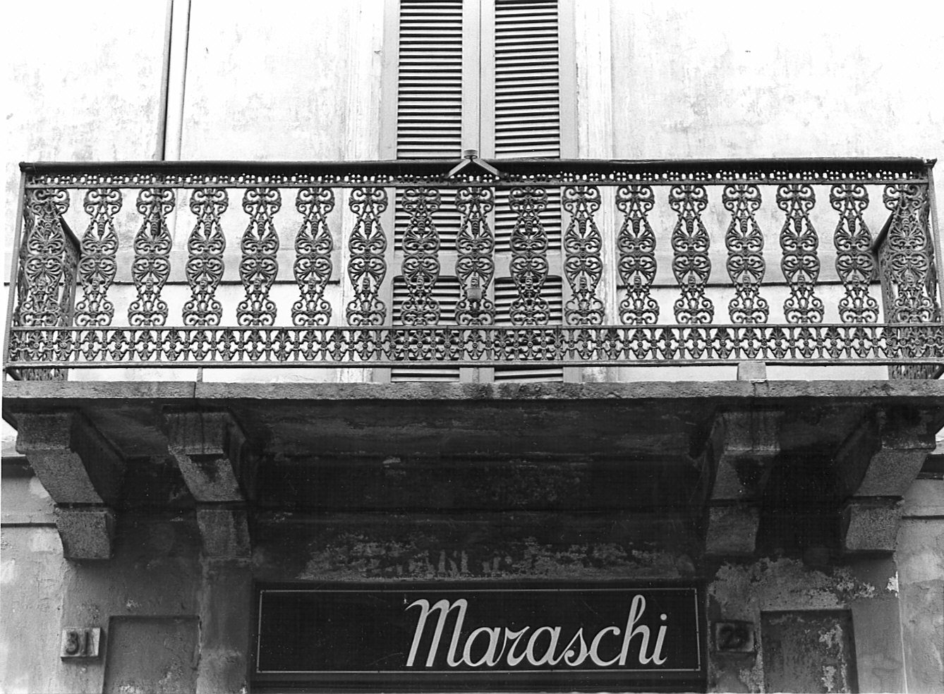 ringhiera di balcone - bottega pavese (sec. XIX)