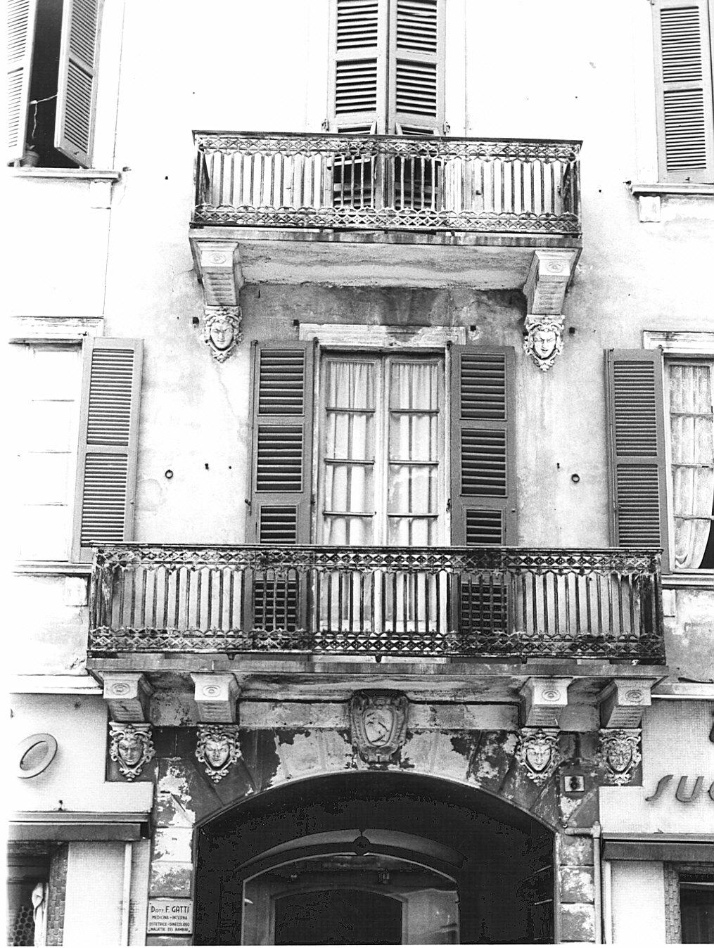 balcone, serie - bottega pavese (sec. XIX)