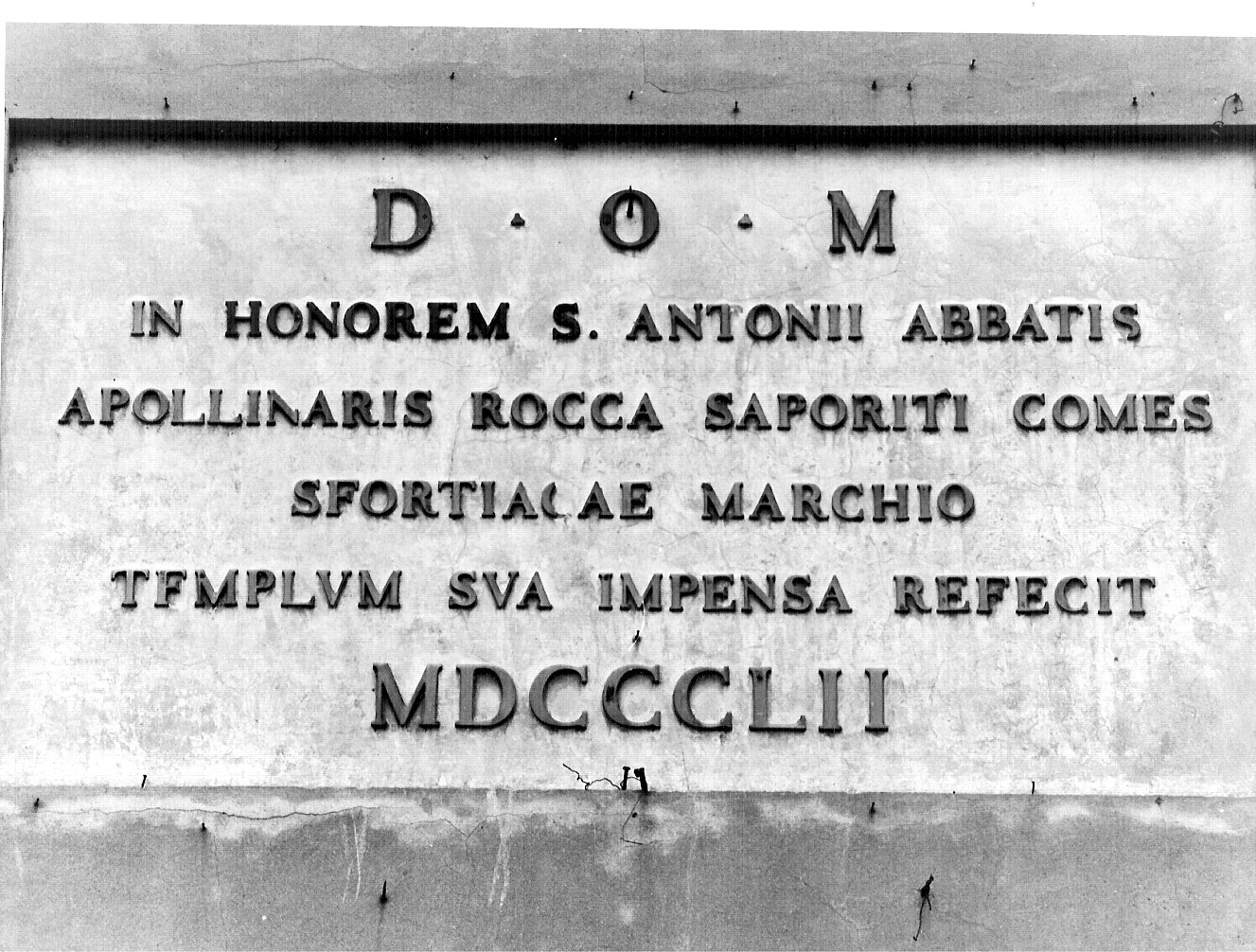 lapide commemorativa, opera isolata - bottega lombarda (sec. XIX)