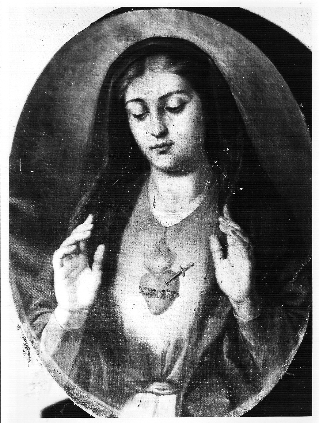 Sacro Cuore di Maria (dipinto, pendant) - ambito lombardo (sec. XIX)