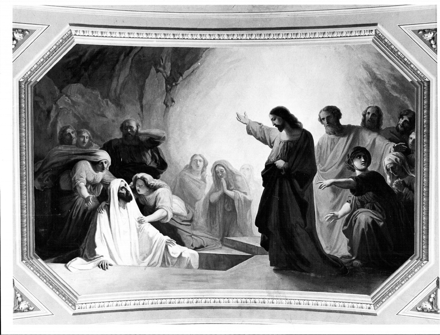 resurrezione di Lazzaro (dipinto, elemento d'insieme) di Gonin Francesco (sec. XIX)