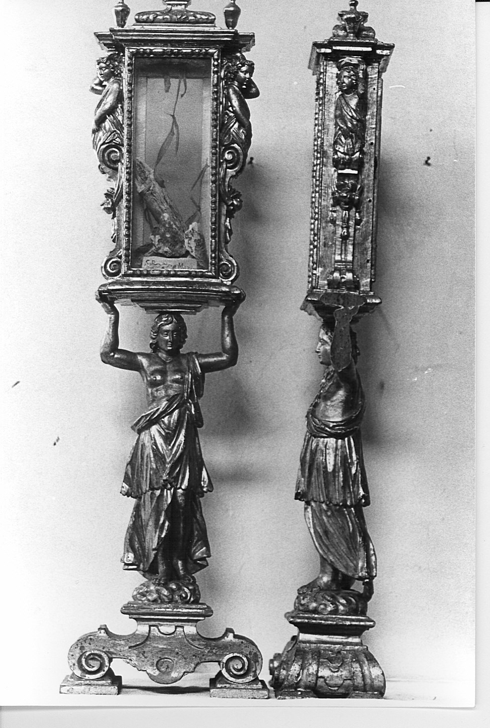 reliquiario, coppia - bottega lombarda (sec. XVII)