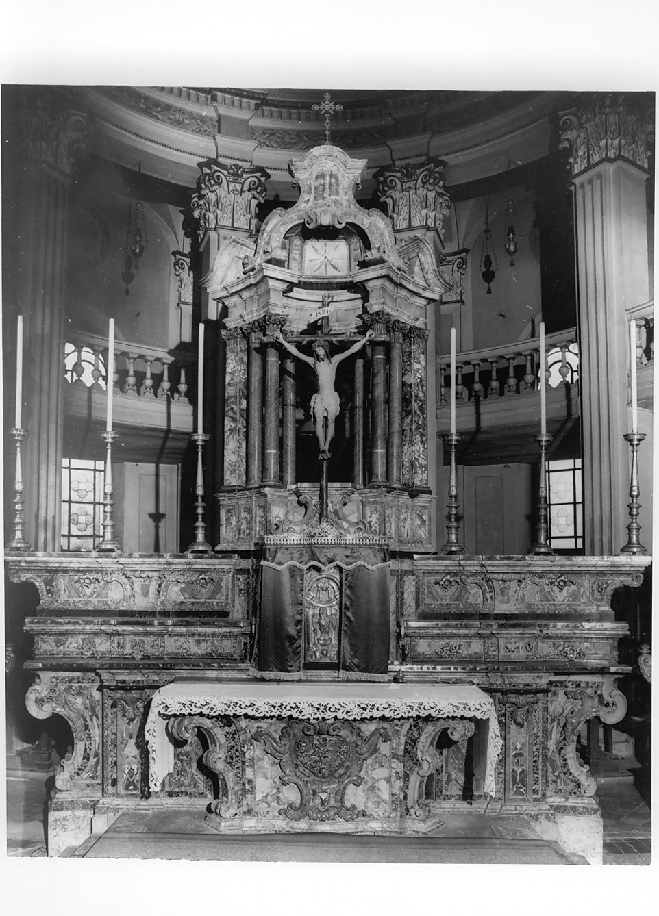 altare maggiore, complesso decorativo - bottega italiana (sec. XVIII)