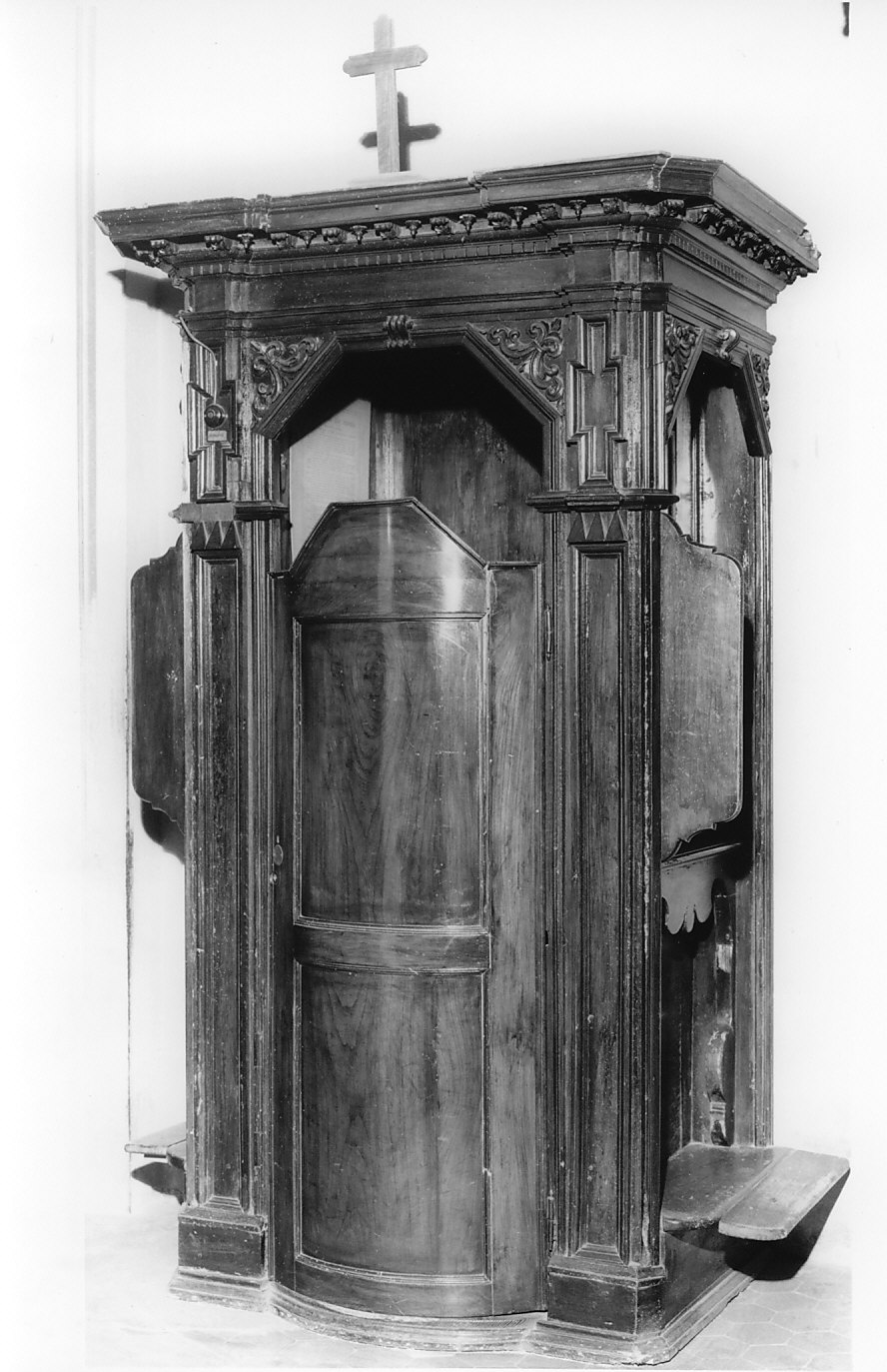 confessionale, opera isolata - bottega italiana (sec. XIX)
