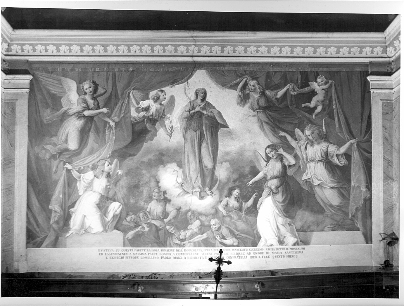 Immacolata Concezione e santi (dipinto) di Moncalvo (sec. XVII, sec. XIX)