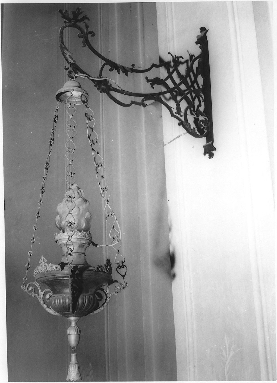 lampada pensile, coppia - bottega italiana (sec. XIX)