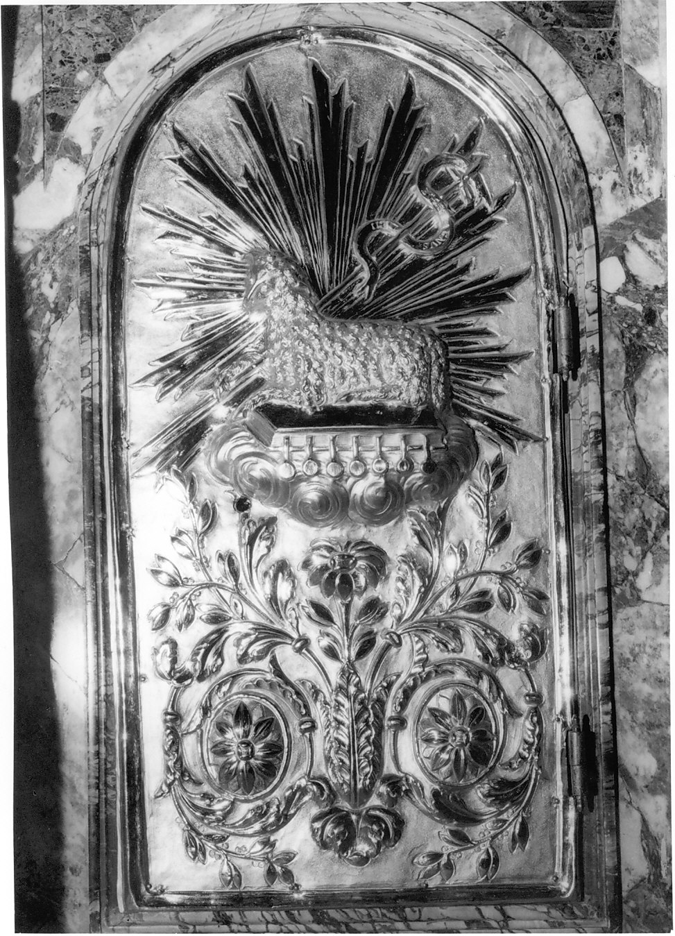 sportello di tabernacolo, elemento d'insieme - bottega italiana (sec. XIX)