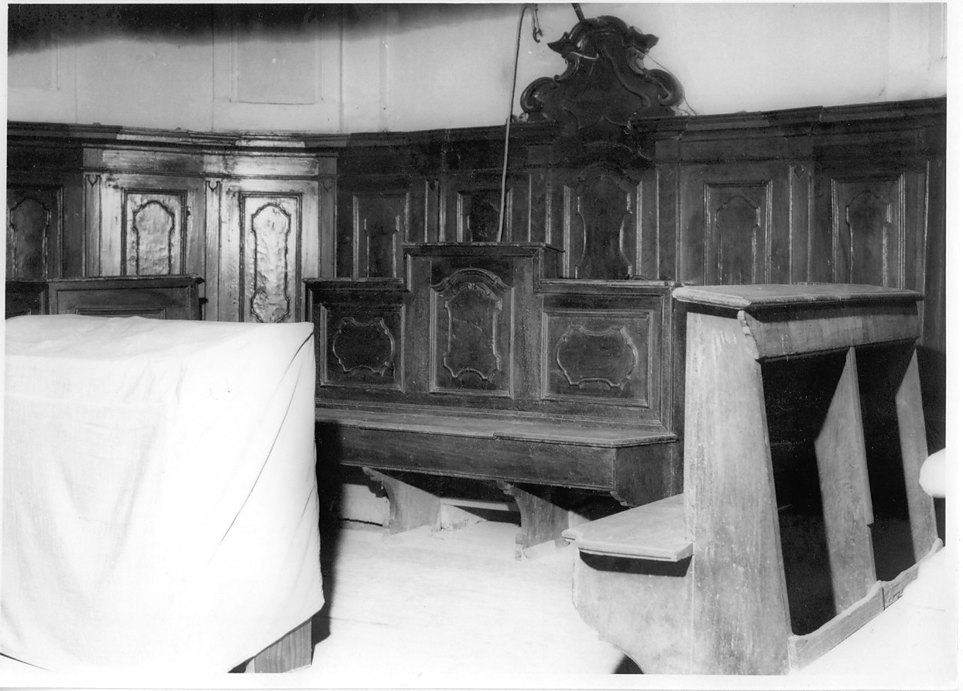 stalli del coro, opera isolata - bottega italiana (seconda metà sec. XVIII)