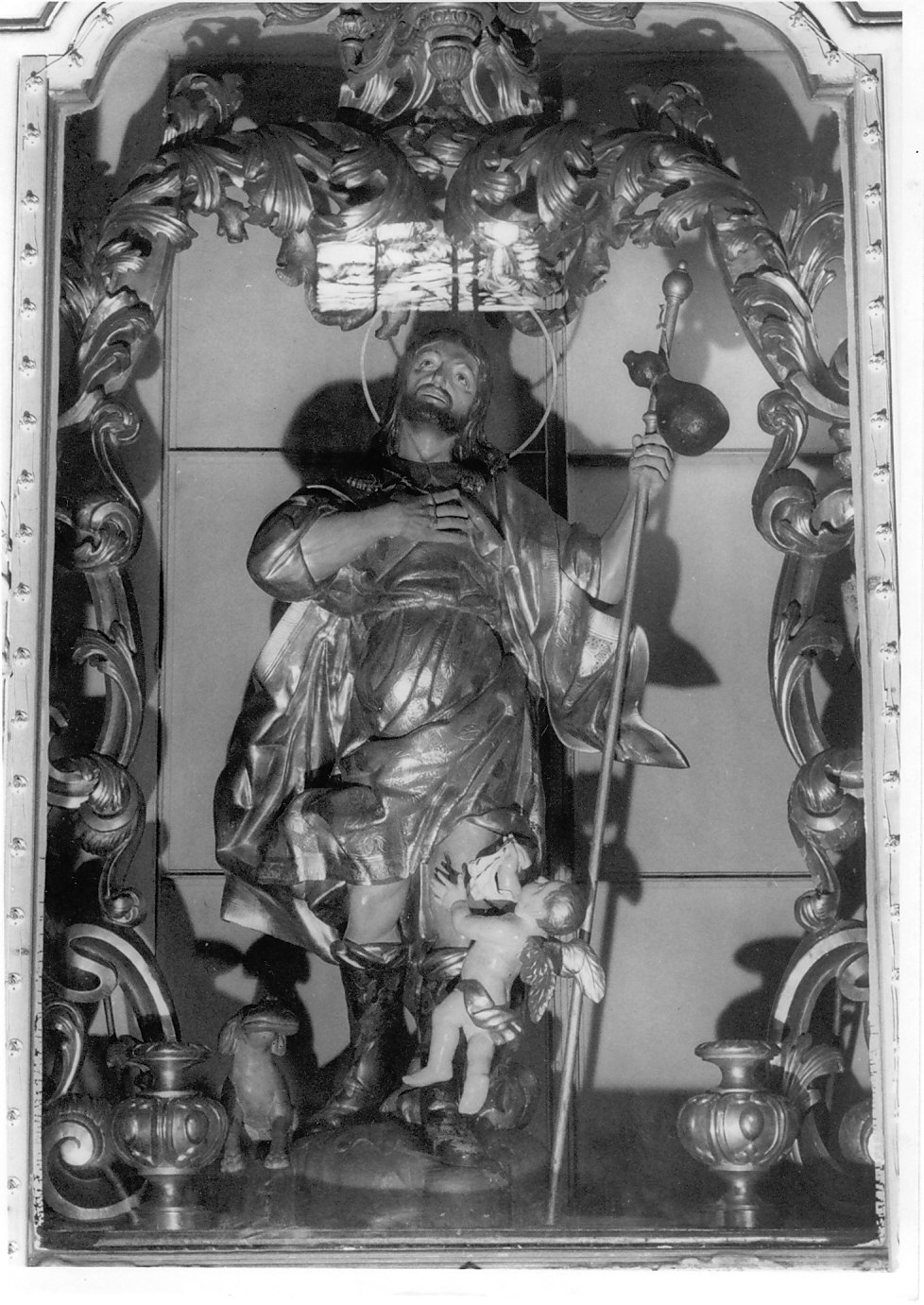 San Rocco (statua, elemento d'insieme) - bottega lombarda (terzo quarto sec. XVIII)