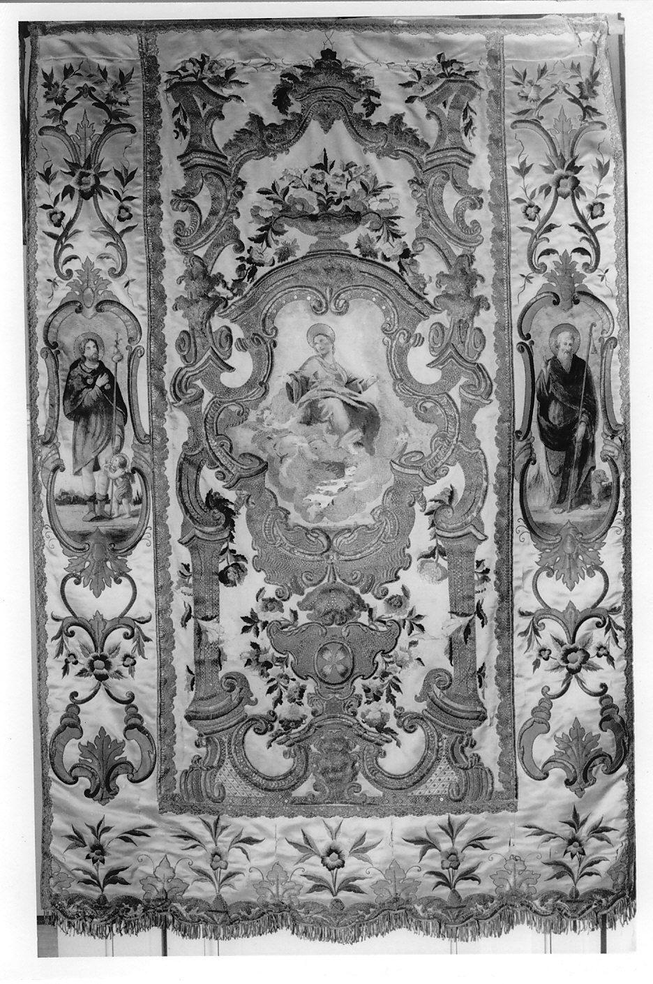 stendardo processionale, opera isolata - manifattura Italia settentrionale (seconda metà sec. XVIII)