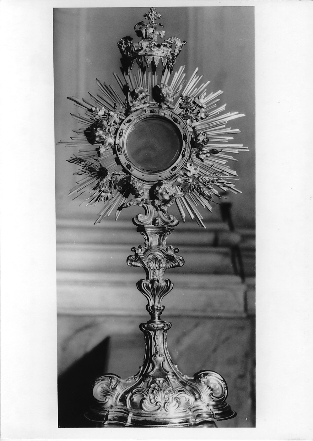 ostensorio - a raggiera, opera isolata - bottega italiana (sec. XVIII)