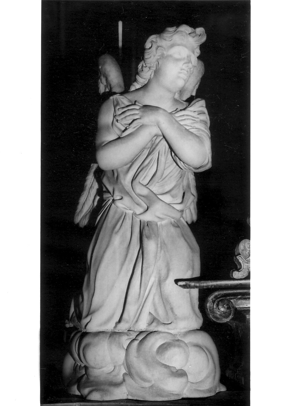 angelo (statua, pendant) - bottega pavese (inizio sec. XIX)