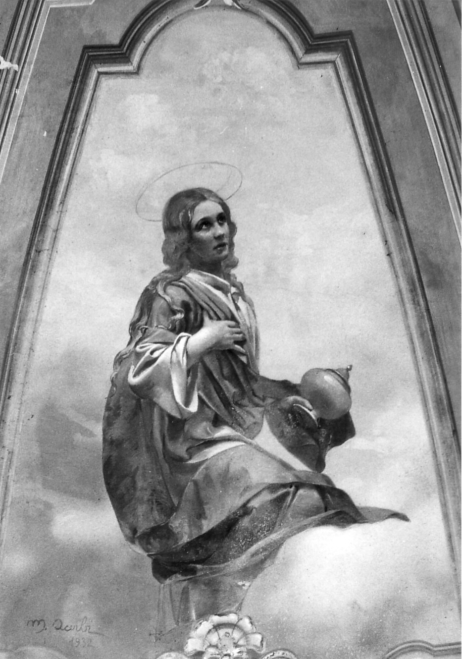 Santa Maria Maddalena/ Madonna/ San Giovanni/ la Veronica/ Angeli (dipinto, ciclo) di Acerbi Mario (attribuito) (sec. XX)