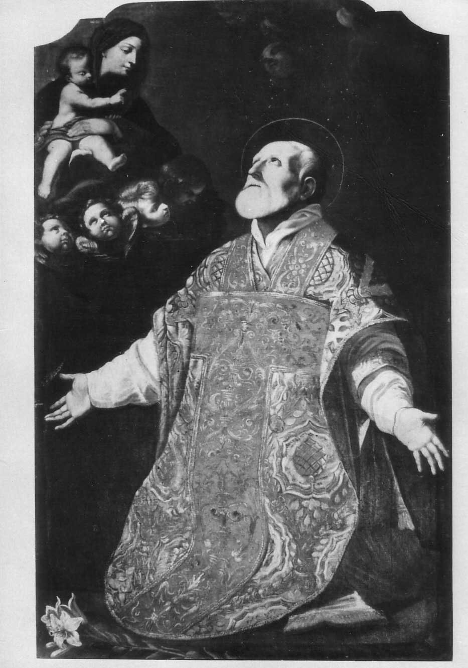 Madonna con San Filippo Neri (dipinto, opera isolata) - ambito lombardo (inizio sec. XVIII)