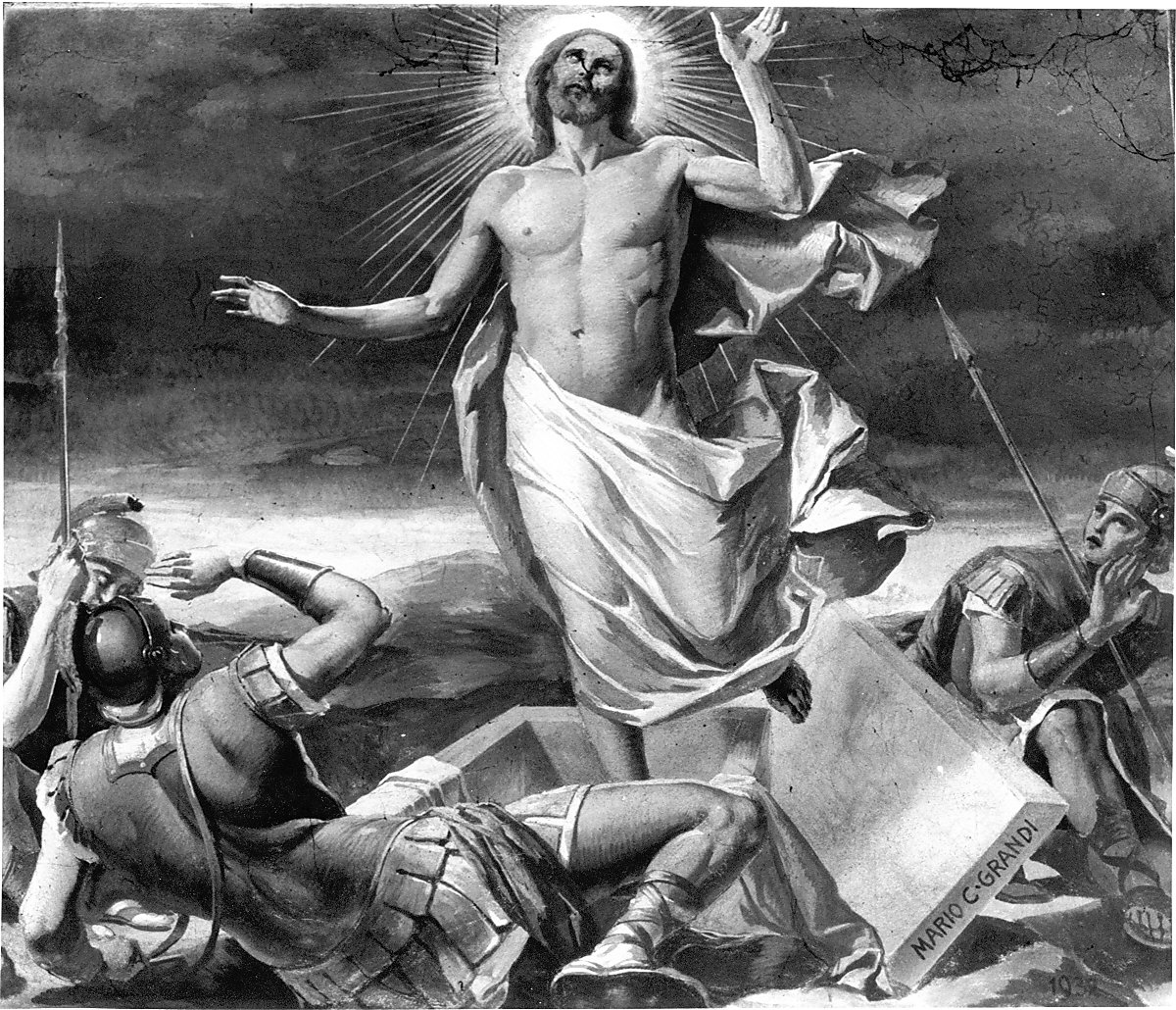 resurrezione di Cristo (dipinto, opera isolata) di Grandi Mario C (sec. XX)