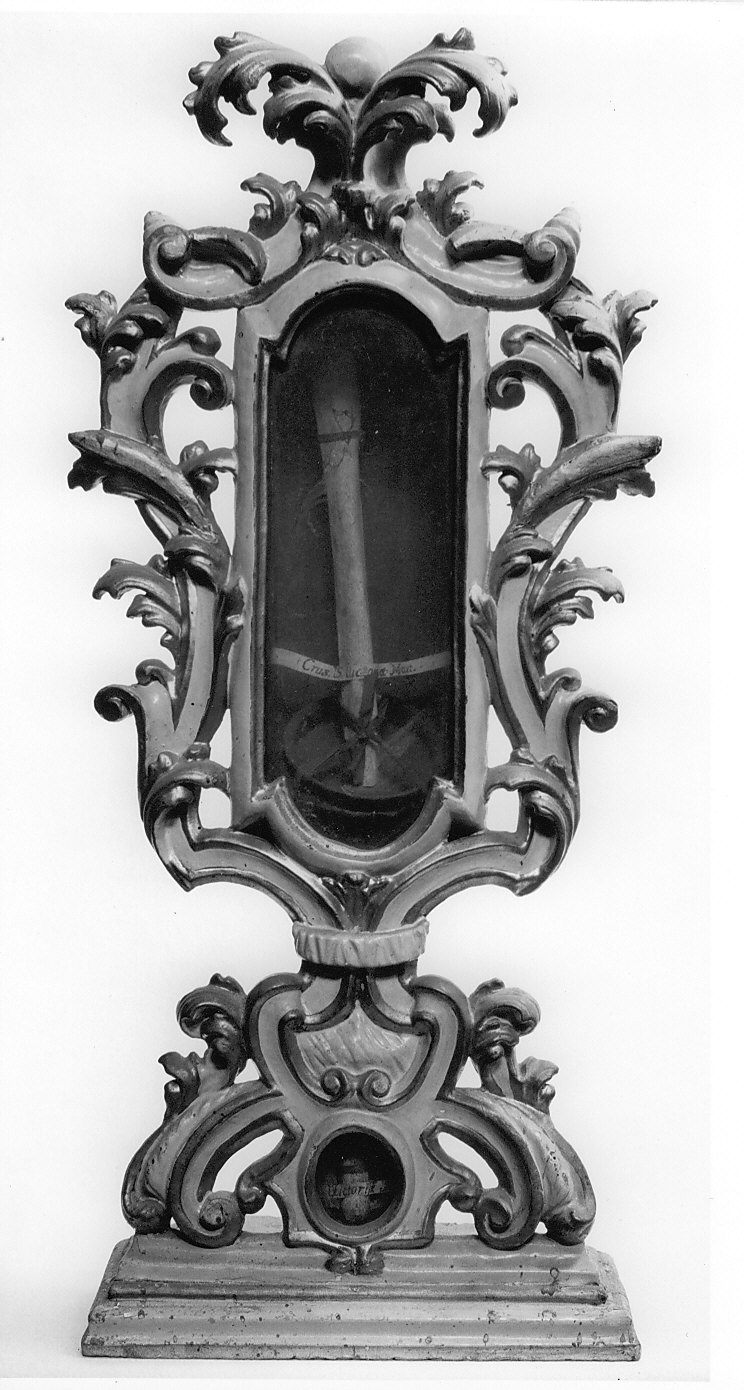 reliquiario - a ostensorio, serie - bottega italiana (sec. XVIII)