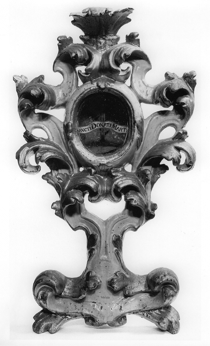 reliquiario - a ostensorio, serie - bottega italiana (sec. XVIII)