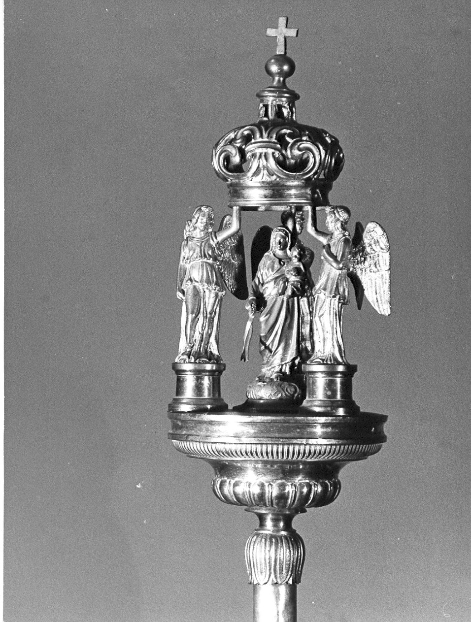 mazza processionale, opera isolata - manifattura italiana (sec. XIX)