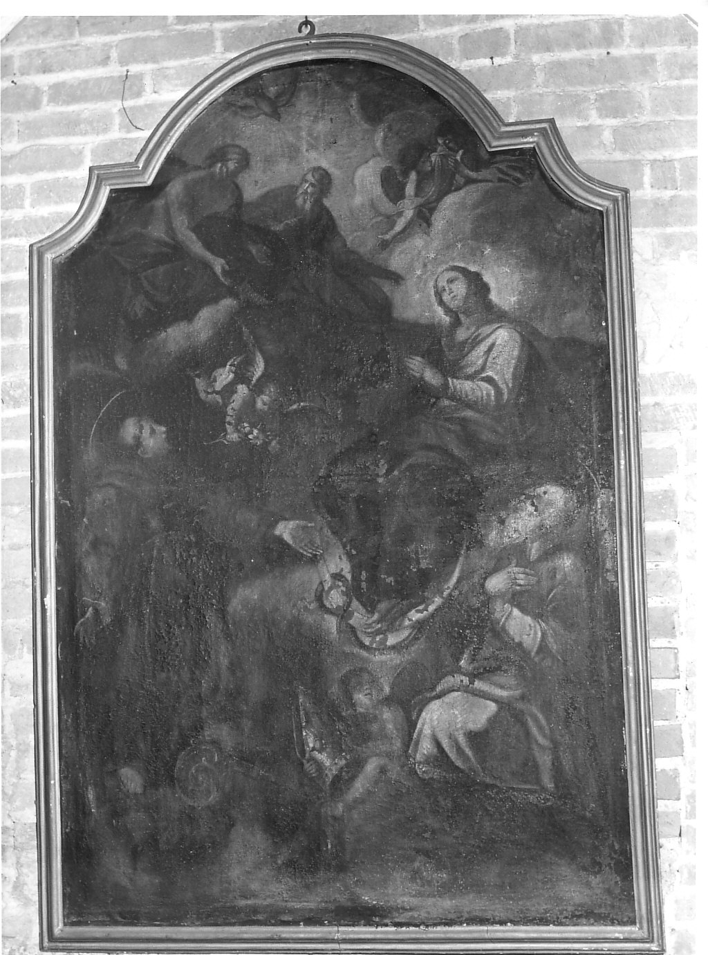 Trinità con la Madonna (dipinto, opera isolata) - ambito lombardo (sec. XVIII)