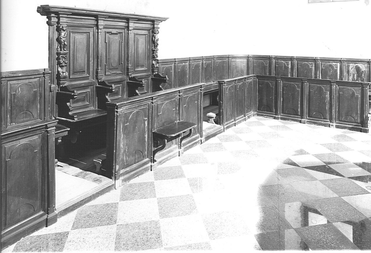 stalli del coro, opera isolata - bottega lombarda (sec. XVII)