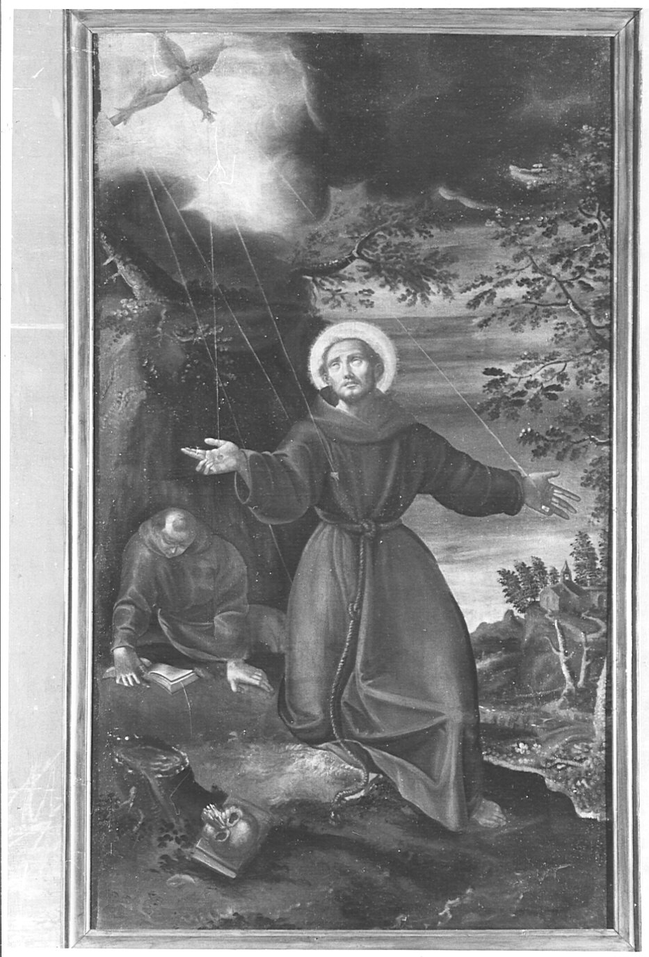 San Francesco d'Assisi riceve le stimmate (dipinto, opera isolata) - ambito lombardo (prima metà sec. XVII)
