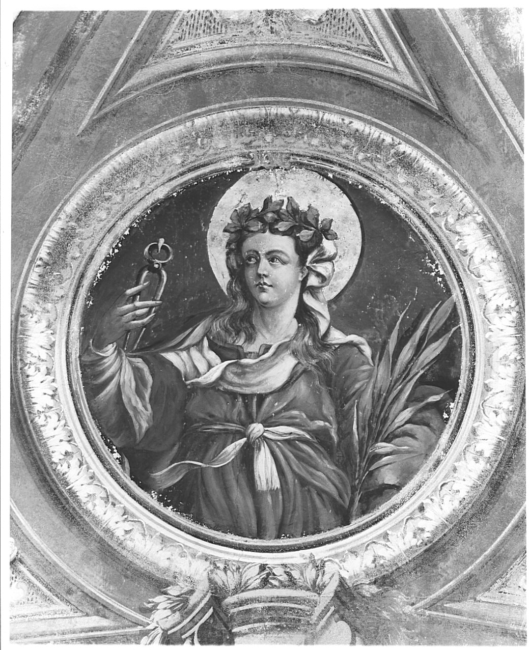 Sant'Apollonia (dipinto murale, elemento d'insieme) di Furrer Darvino (attribuito) (sec. XX)