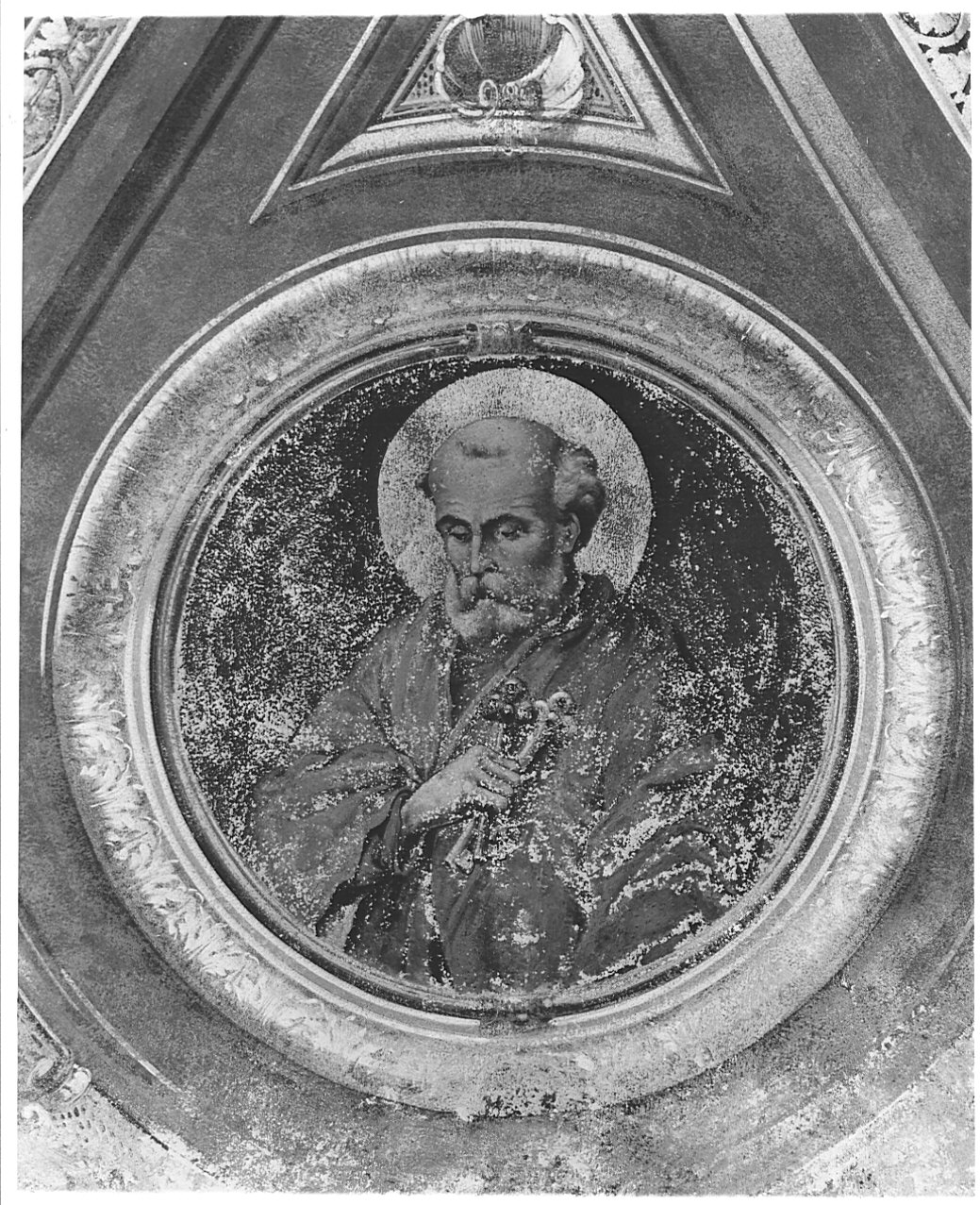 San Pietro (dipinto murale, elemento d'insieme) di Furrer Darvino (attribuito) (sec. XX)