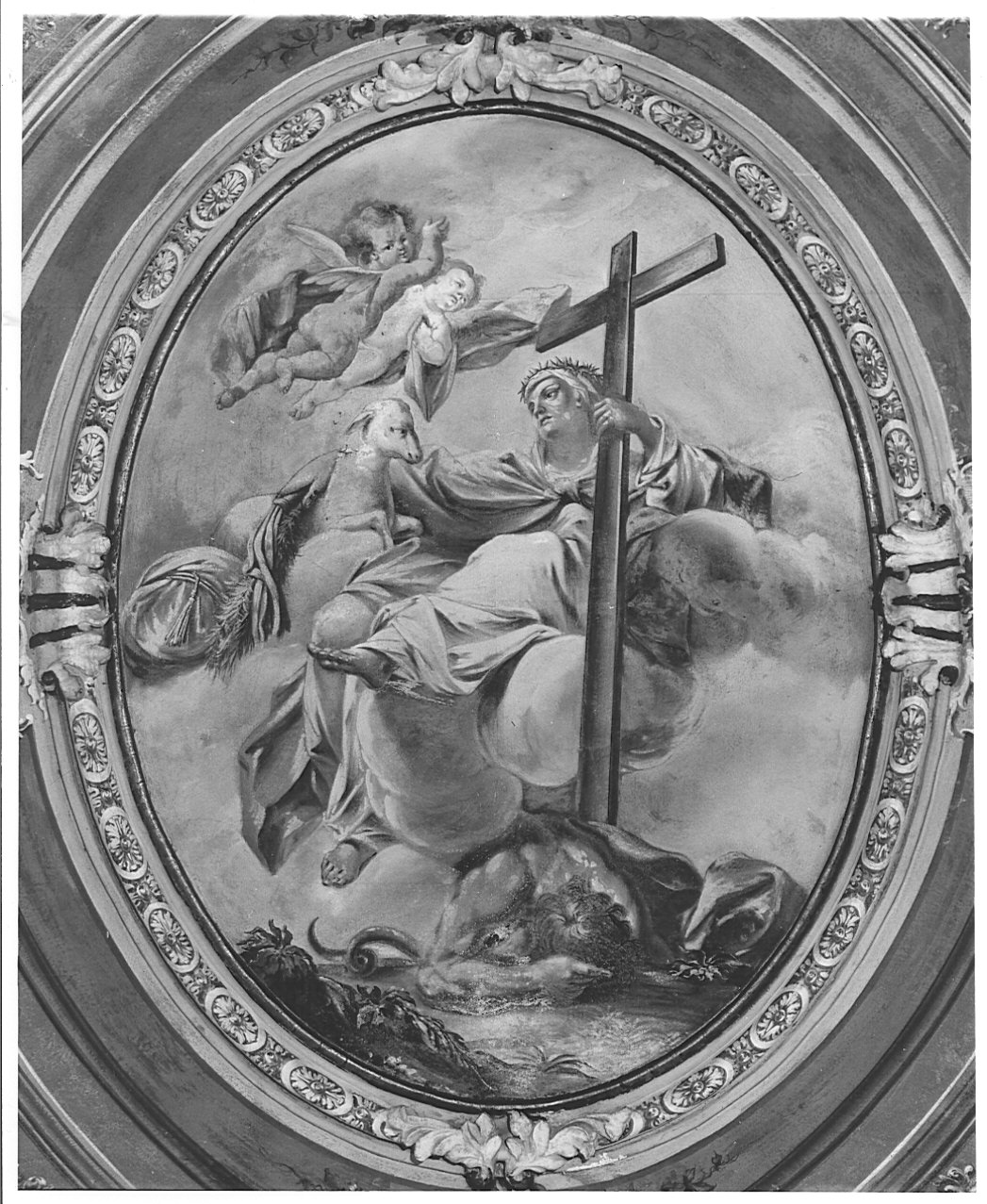 Madonna in gloria (dipinto, opera isolata) di Furrer Darvino (attribuito) (sec. XX)