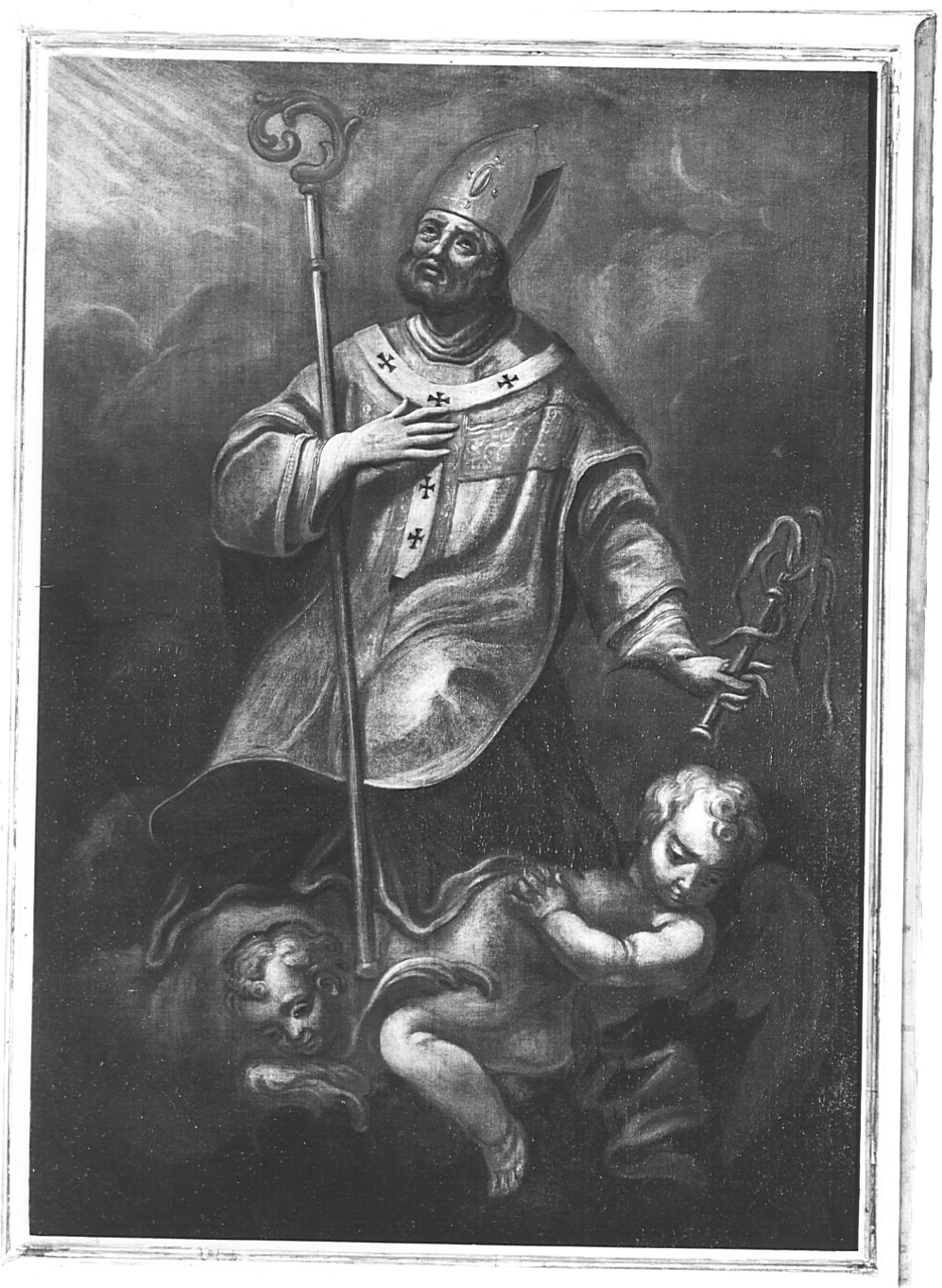 gloria di Sant'Ambrogio (dipinto, opera isolata) - ambito lombardo (sec. XVII)