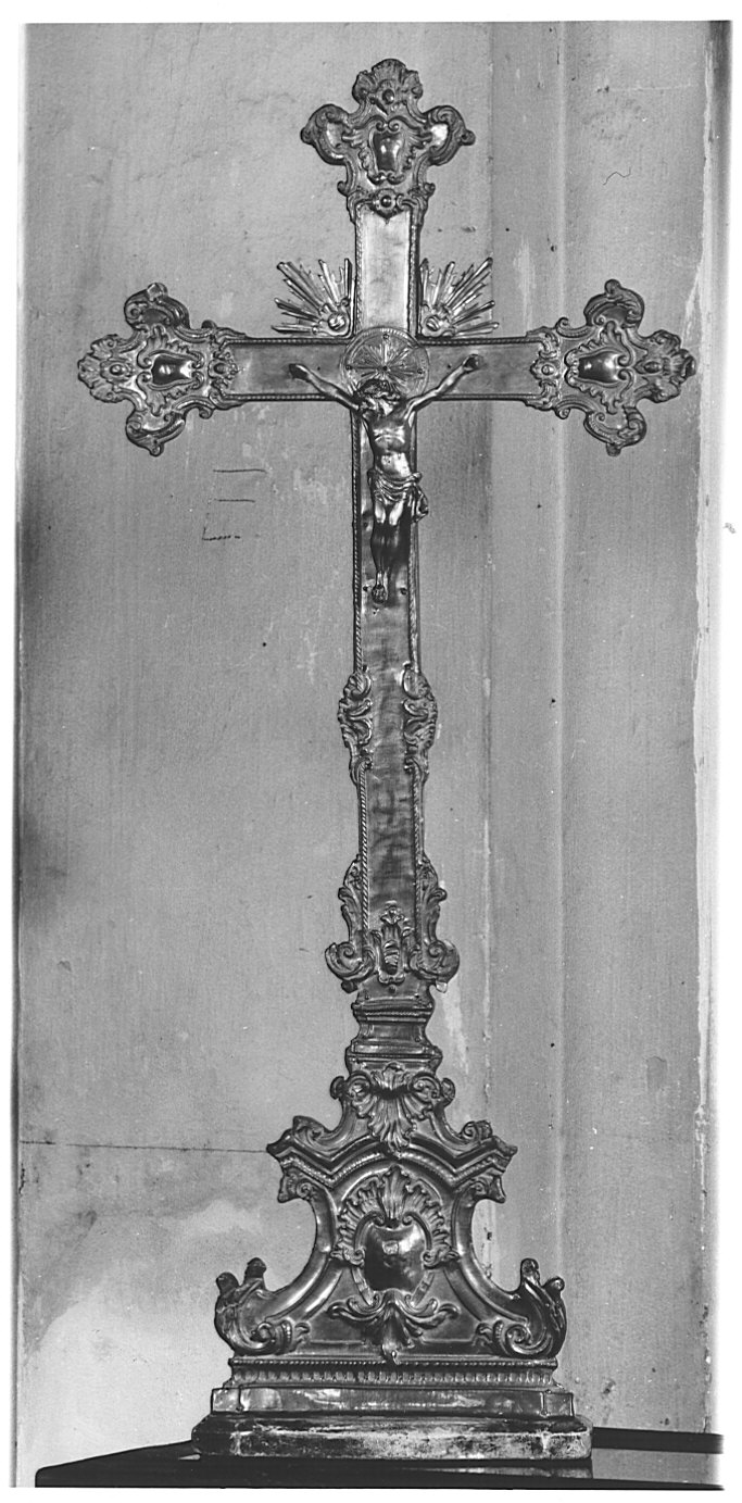 croce d'altare, opera isolata - bottega lombarda (sec. XVIII)