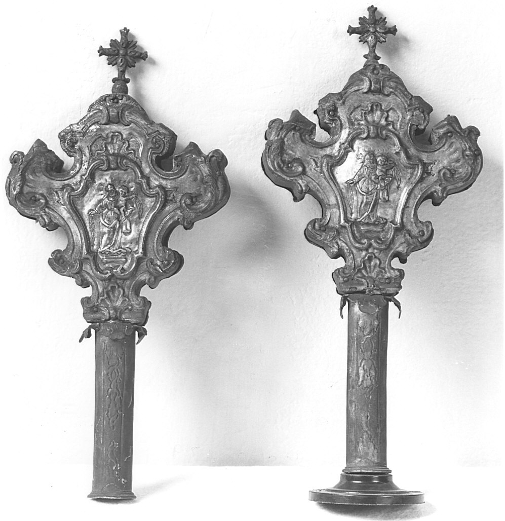 insegna processionale, serie - bottega lombarda (sec. XVIII)