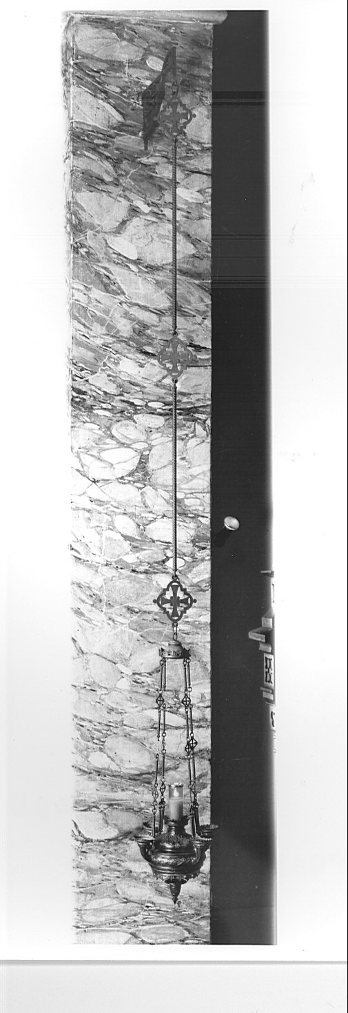 lampada pensile, coppia - bottega lombarda (inizio sec. XX)