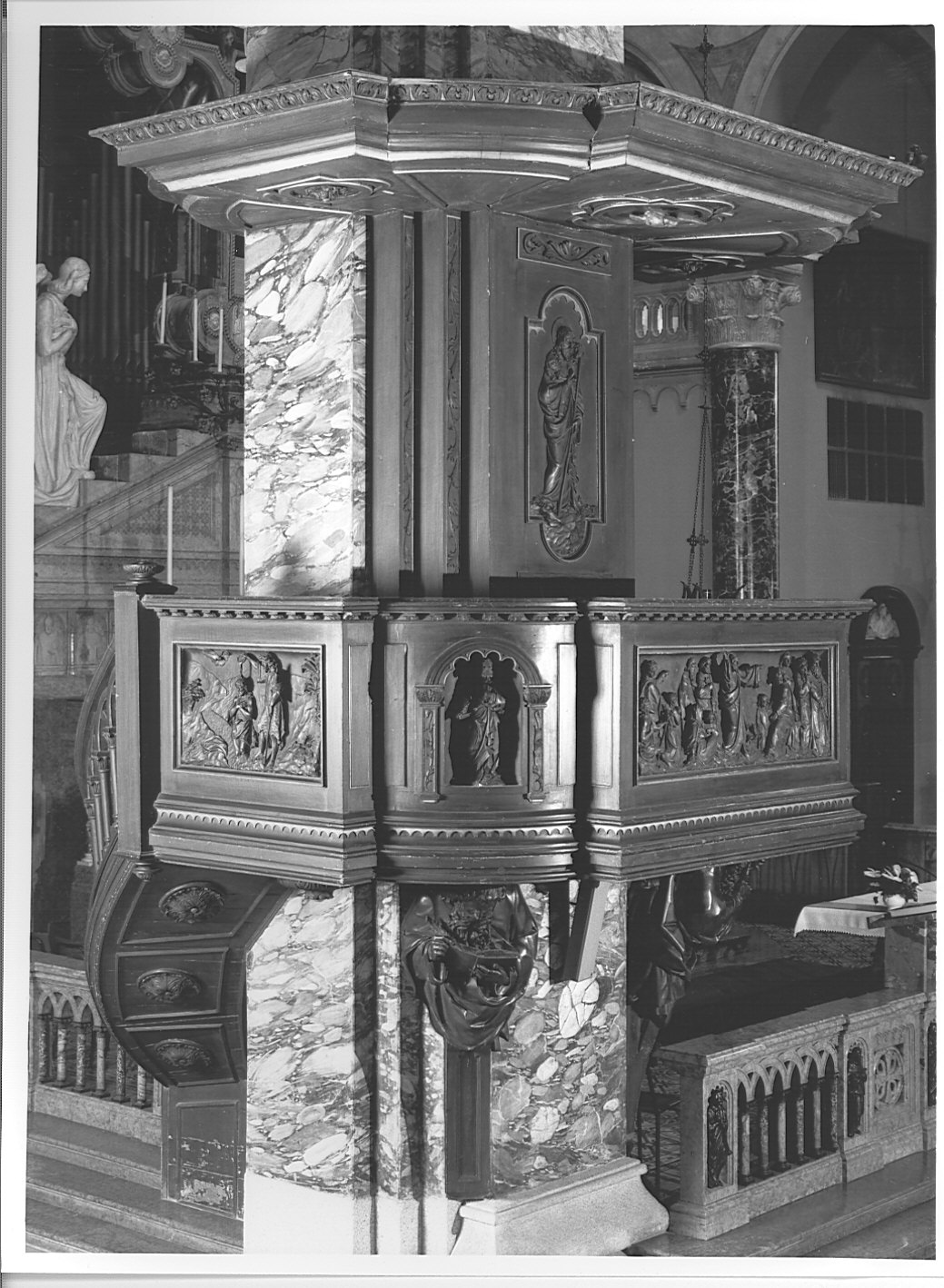 pulpito, opera isolata - bottega alsaziana (sec. XX)