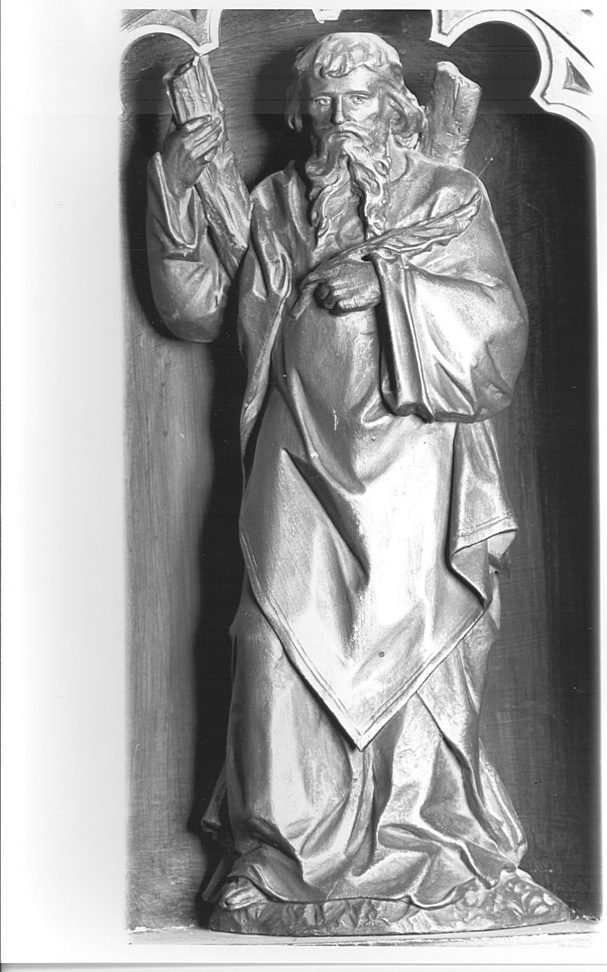 Sant'Andrea (statuetta, elemento d'insieme) - bottega alsaziana (sec. XX)