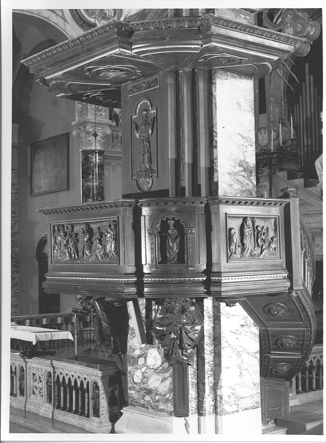 pulpito, opera isolata - bottega alsaziana (sec. XX)