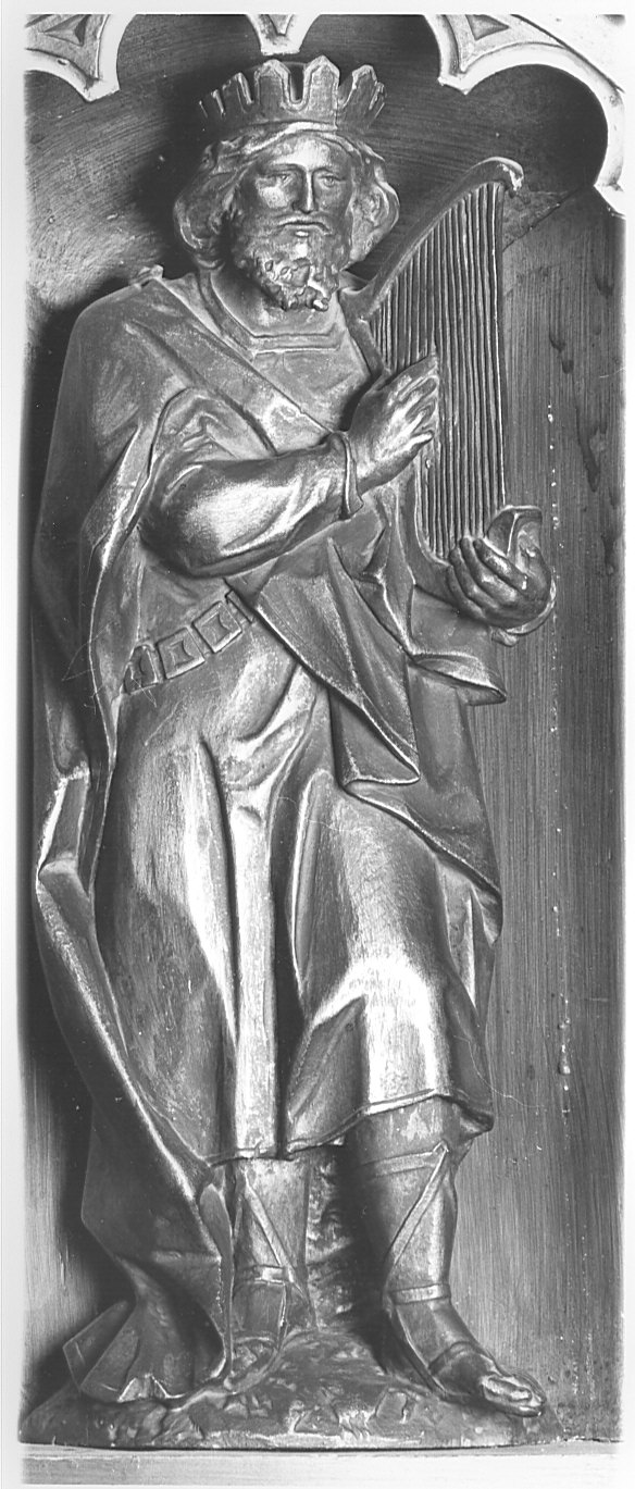 David (statuetta, elemento d'insieme) - bottega alsaziana (sec. XX)