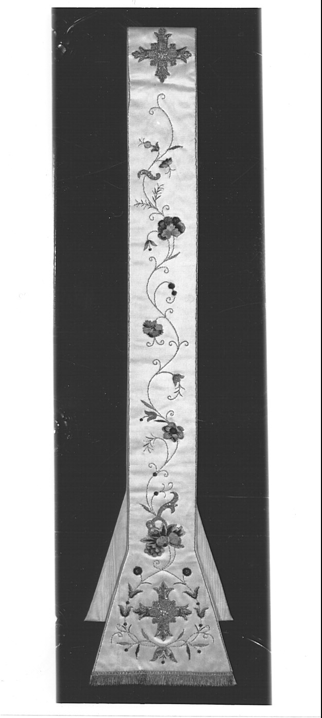 stola, elemento d'insieme - manifattura lombarda (prima metà sec. XVIII)