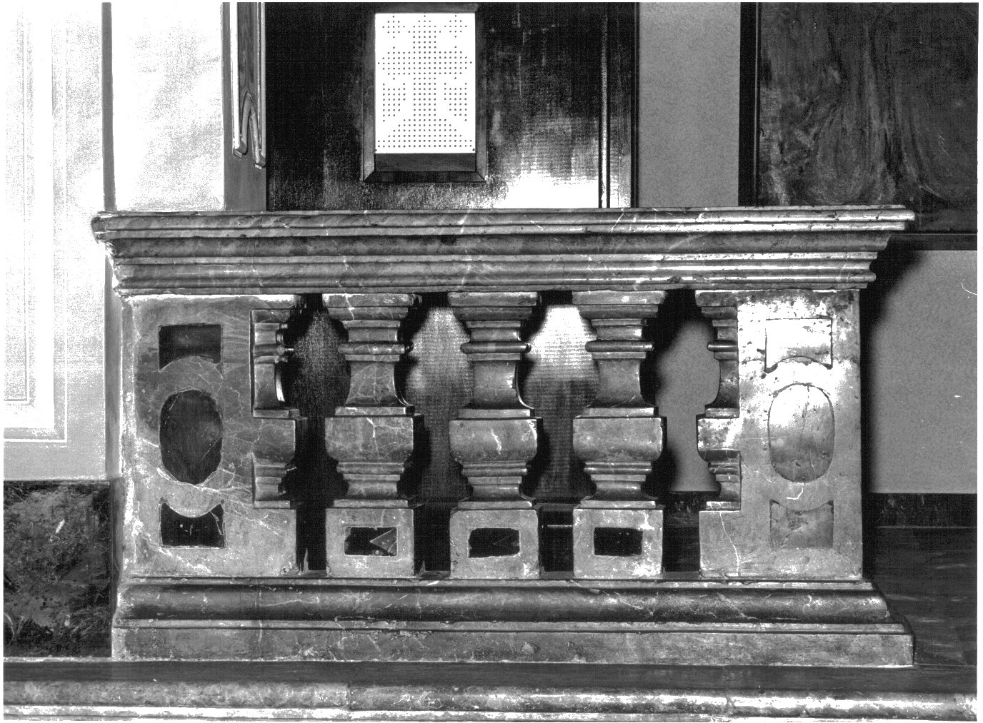 balaustrata, coppia - bottega lombarda (sec. XVII)