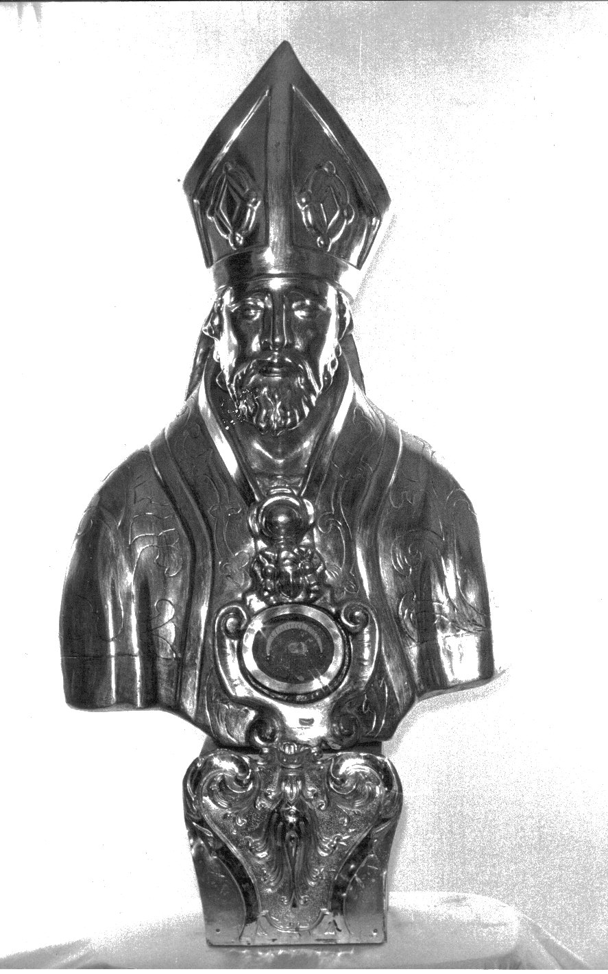 Sant'Ulderico vescovo (reliquiario - a busto, elemento d'insieme) - bottega lombarda (sec. XVII, sec. XVIII, sec. XIX)